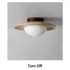 Wabi-Sabi Travertine Disc Ceiling Lamp