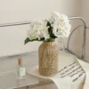 Bohemian Rattan Glass Flower Vase