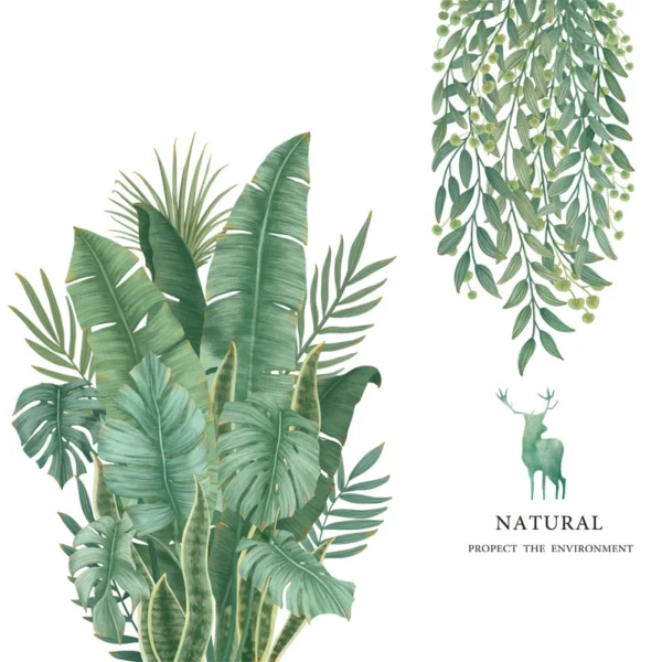 Tropical Banana Leaf Wall Decal