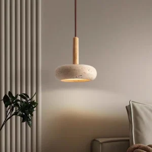 Yellow Travertine Pendant Light