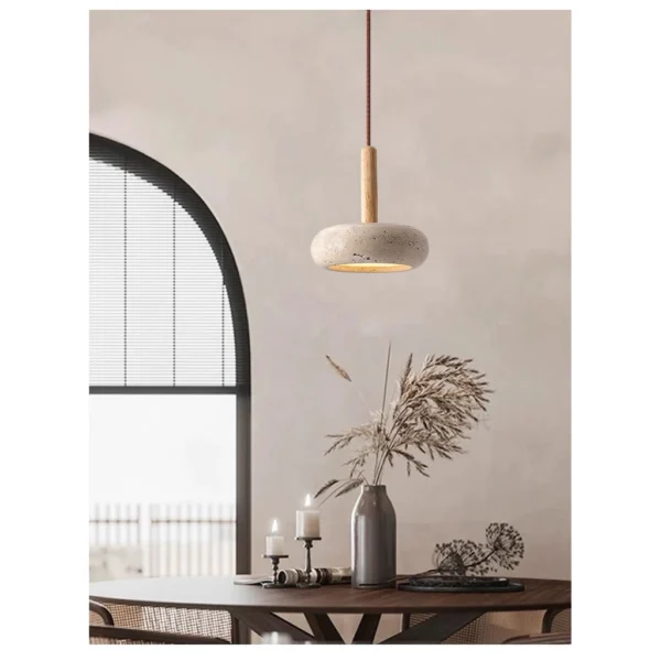 Yellow Travertine Pendant Light