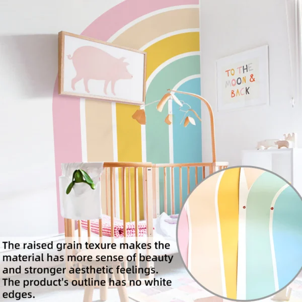 Pastel Rainbow Wall Mural Sticker