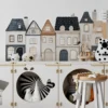 Cartoon Cityscape Wall Sticker