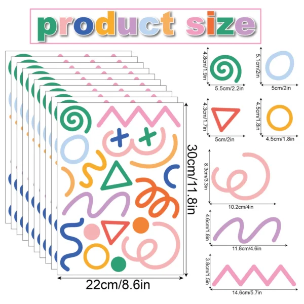 Color Pop Geometric Wall Sticker