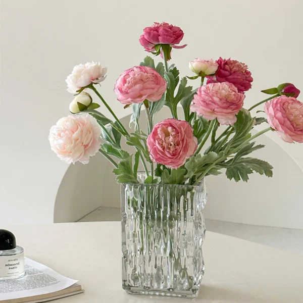 Crystal Ripple Glass Vase