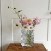 Crystal Ripple Glass Vase
