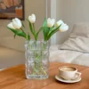 Crystal Ripple Glass Vase